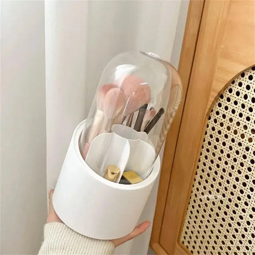 Makeup Brush Organizer Box 360° Rotating