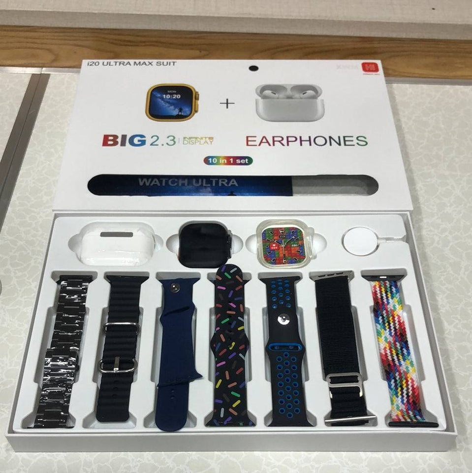 i20 Ultra Max Smartwatch + Free Airpods Pro